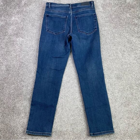 Express Jeans Women’s 4 Short Ankle Skinny High Rise Dark Denim Stretch - Picture 3 of 12